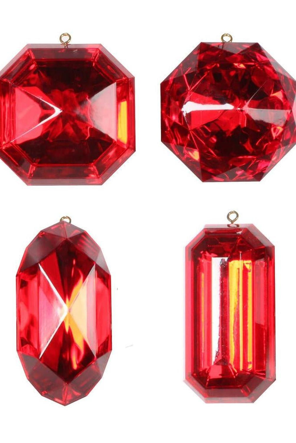Shop For Acrylic Jewel Assortment Ornament: Red (Set 4) at Michelle's aDOORable Creations