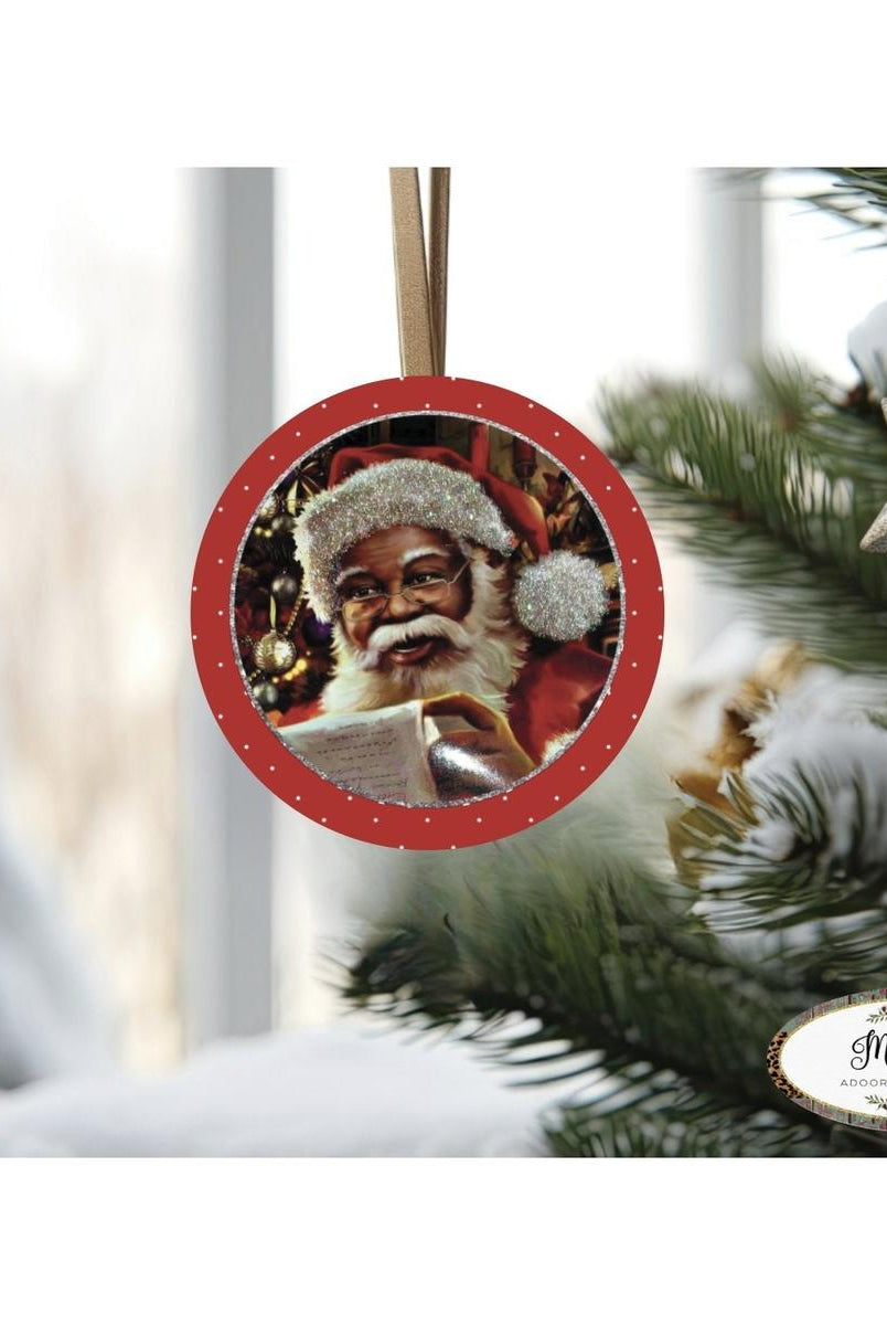 Shop For African American Santa Sign - Wreath Enhancement at Michelle's aDOORable Creations