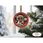 Shop For African American Santa Sign - Wreath Enhancement at Michelle's aDOORable Creations
