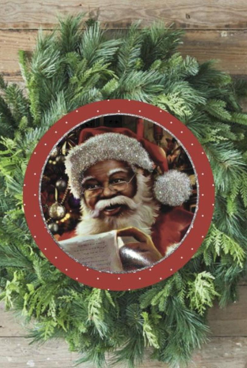 Shop For African American Santa Sign - Wreath Enhancement at Michelle's aDOORable Creations