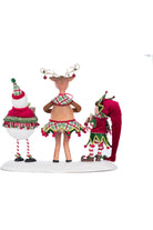 Alfie, Deerdra, And Snowy Christmas Carolers - Michelle's aDOORable Creations - Christmas Tree Topper