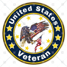 Shop For American Eagle Veteran Round Sign at Michelle's aDOORable Creations