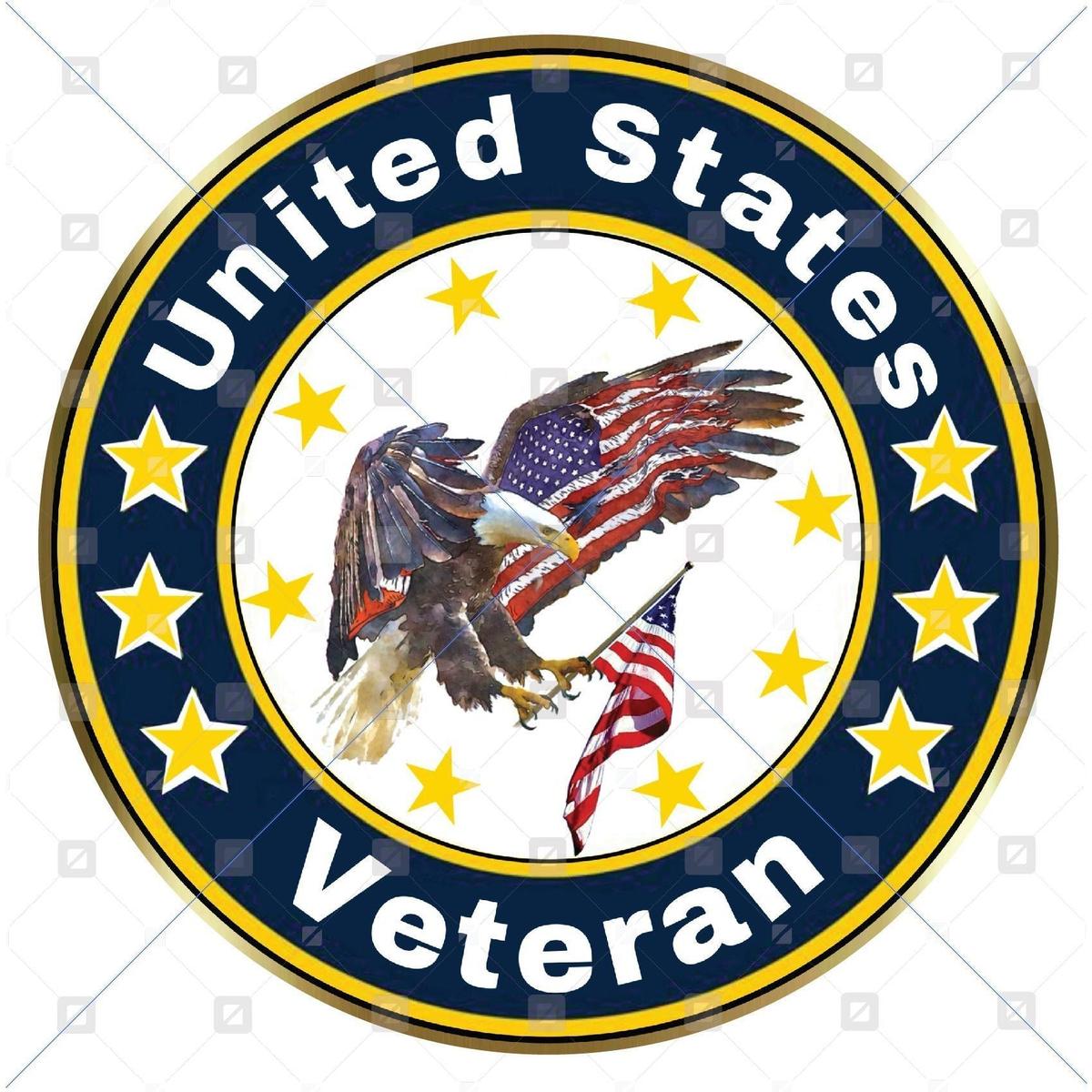 Shop For American Eagle Veteran Round Sign at Michelle's aDOORable Creations