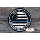 Shop For Back The Blue Thin Blue Line Sign at Michelle's aDOORable Creations