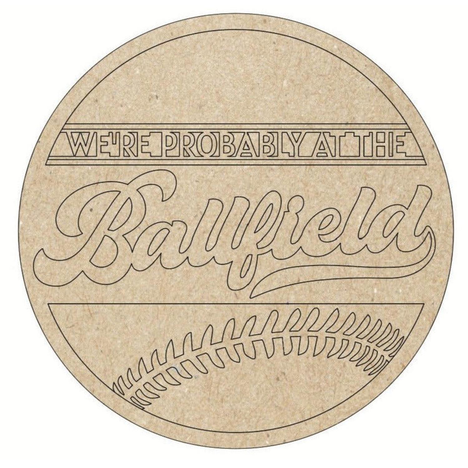 Shop For Baseball Field Unfinished Wood Blank Door Hanger at Michelle's aDOORable Creations