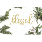Shop For Blessed Script Word Wood Cutout - Unfinished Wood at Michelle's aDOORable Creations