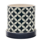 Shop For Blue Geometric and Striped Planter (Set of 2) at Michelle's aDOORable Creations