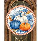 Shop For Blue Pumpkin Fall Foliage Plaid Sign - Wreath Accent Sign at Michelle's aDOORable Creations