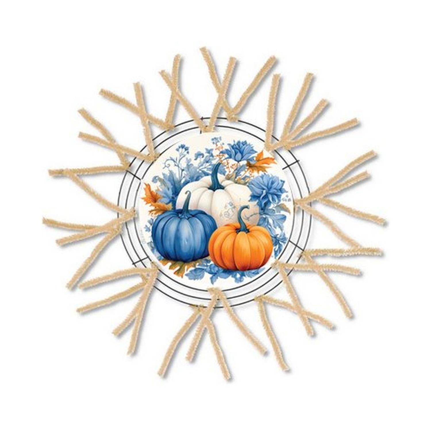 Shop For Blue Pumpkin Fall Foliage Sign - Wreath Accent Sign at Michelle's aDOORable Creations