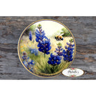 Shop For Bluebonnets Bumble Bee Round Sign - Wreath Enhancement at Michelle's aDOORable Creations