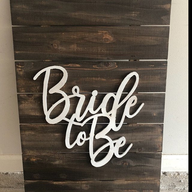 Shop For Bride To Be Script Word Wood Cutout - Unfinished Wood at Michelle's aDOORable Creations