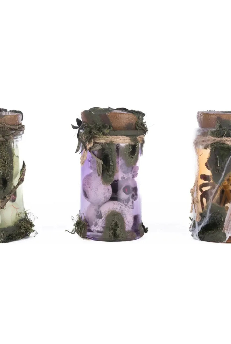 Shop For Broomstick Acres Potion Jars Assortment of 3 at Michelle's aDOORable Creations