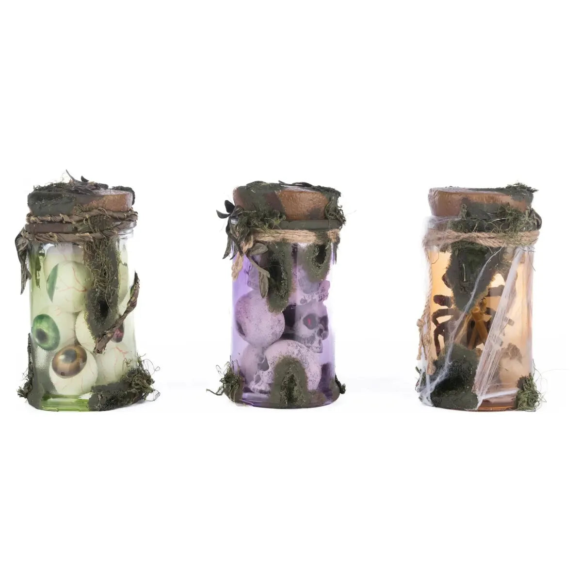 Shop For Broomstick Acres Potion Jars Assortment of 3 at Michelle's aDOORable Creations