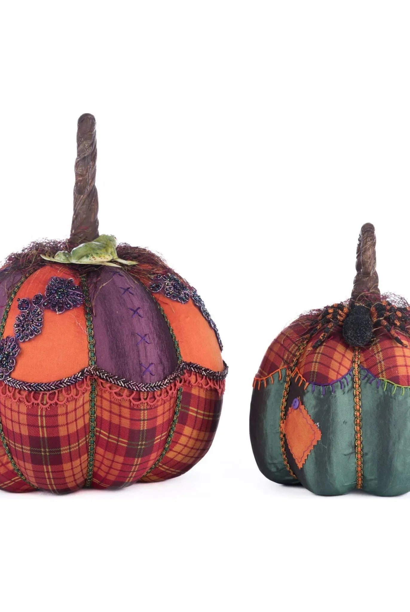 Shop For Broomstick Acres Pumpkins Set Of 2 at Michelle's aDOORable Creations