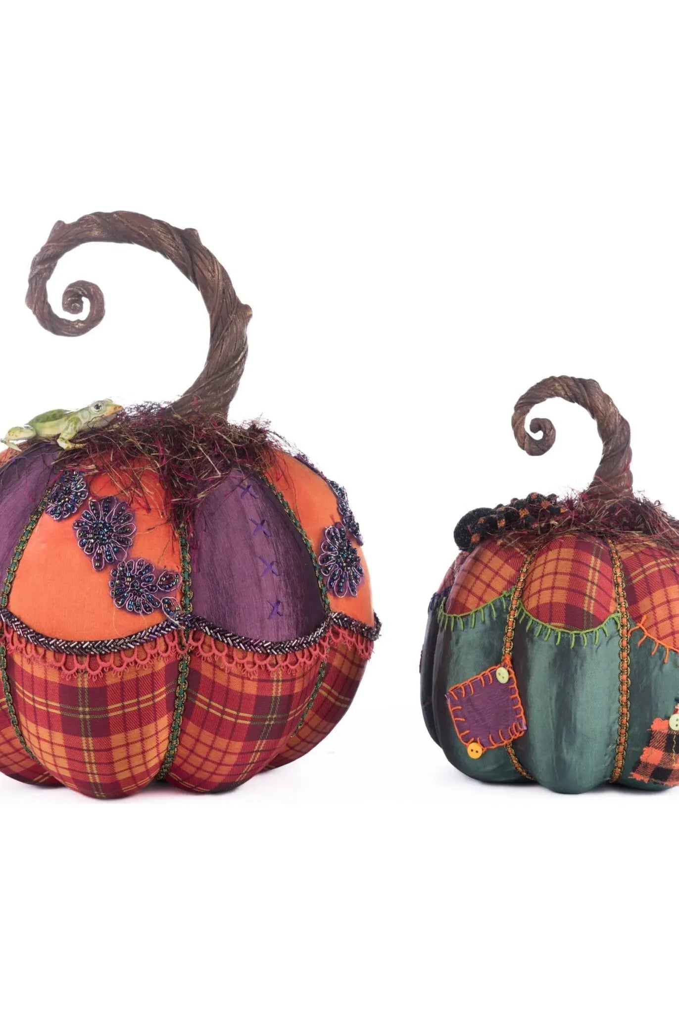 Shop For Broomstick Acres Pumpkins Set Of 2 at Michelle's aDOORable Creations