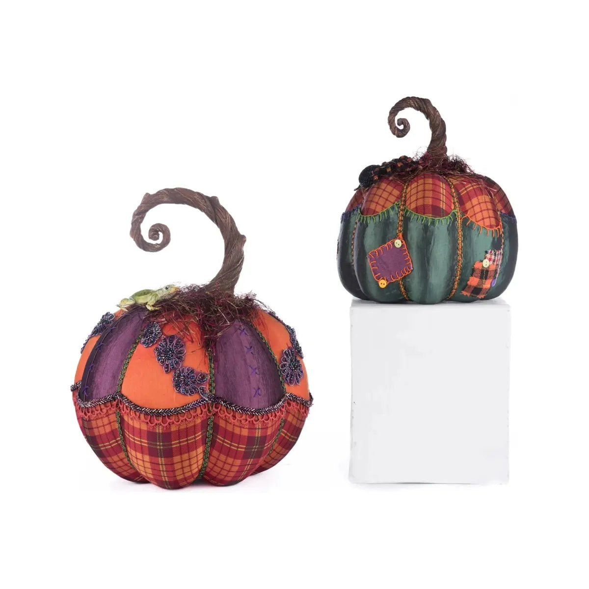 Shop For Broomstick Acres Pumpkins Set Of 2 at Michelle's aDOORable Creations