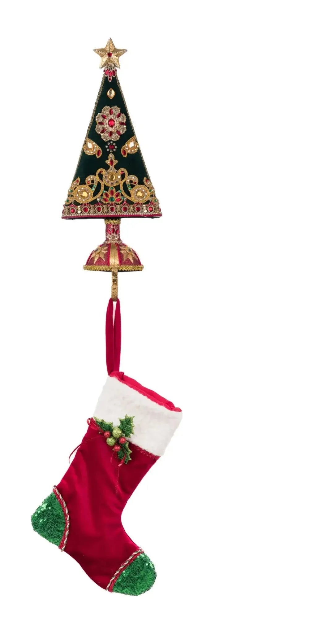 Christmas Castle Stocking Holder - Michelle's aDOORable Creations - Christmas Decor