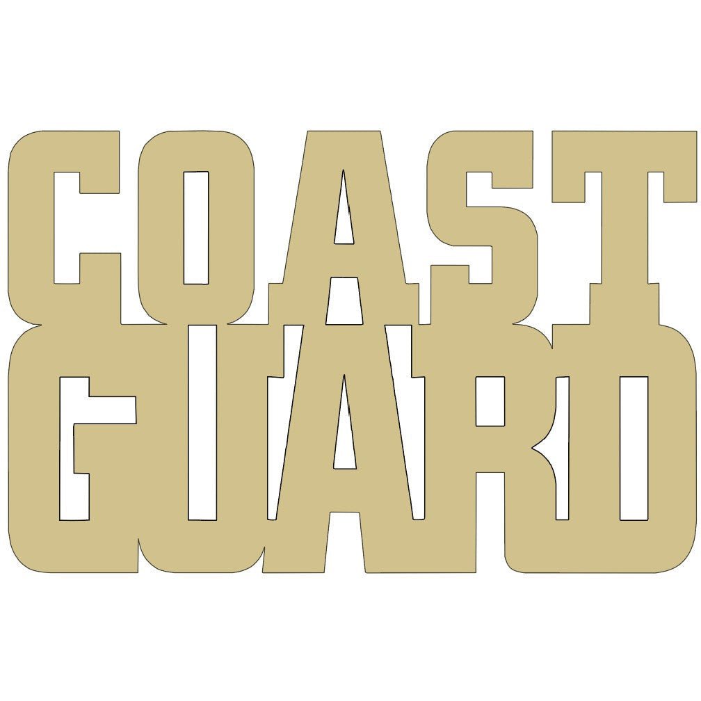 Shop For Coast Guard Wood Block Letters - Unfinished Wood at Michelle's aDOORable Creations