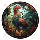 Shop For Colorful Stained Glass Rooster Sign - Wreath Enhancement at Michelle's aDOORable Creations