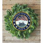 Shop For Defend Our Seas US Navy Round Sign at Michelle's aDOORable Creations
