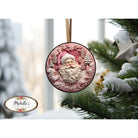 Shop For Faux 3D Pink Santa Christmas Sign - Wreath Enhancement at Michelle's aDOORable Creations