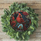 Shop For Faux Stained Glass Cardinal Bird Sign - Wreath Enhancement at Michelle's aDOORable Creations