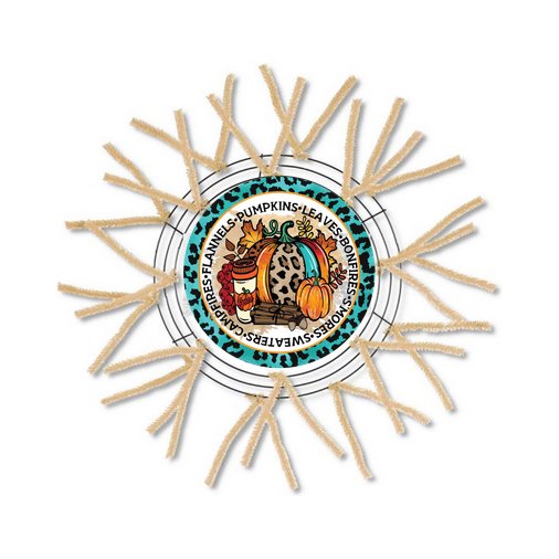 Shop For Flannels Pumpkins Leaves Teal Leopard Sign - Wreath Accent Sign at Michelle's aDOORable Creations