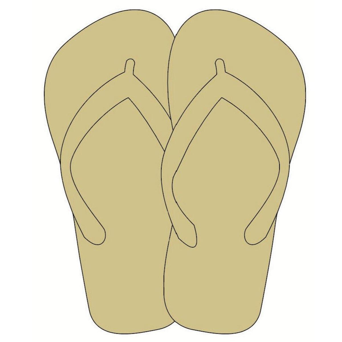 Shop For Flip Flop Wood Cutout - Unfinished Wood at Michelle's aDOORable Creations