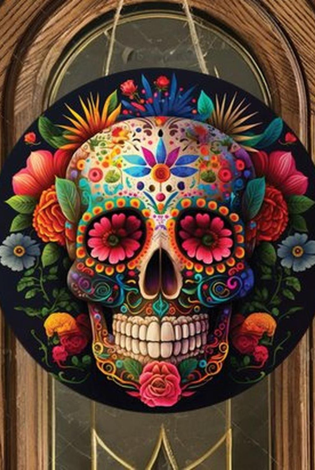 Floral DOD Sugar Skull Sign