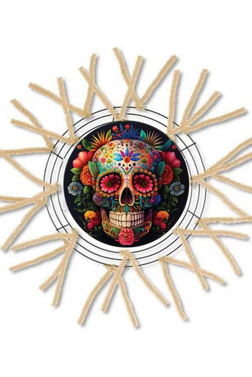 Floral DOD Sugar Skull Sign