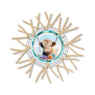 Shop For Floral Highland Cow Round Sign - Wreath Enhancement at Michelle's aDOORable Creations