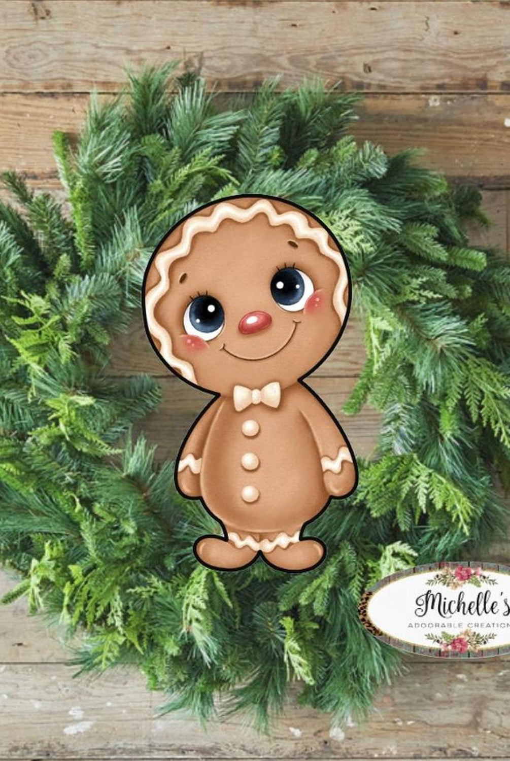 Gingerbread Boy Sweet Shoppe Sign GBB1- Wreath Enhancement