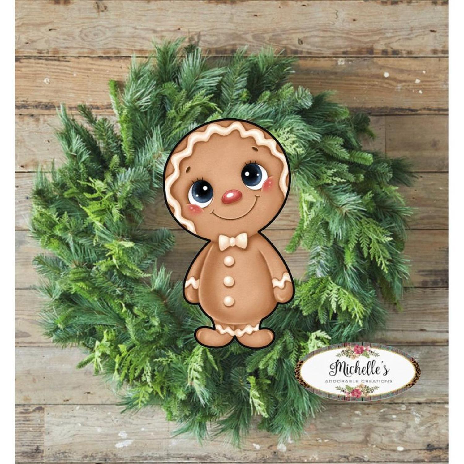 Shop For Gingerbread Boy Sweet Shoppe Sign GBB1 - Wreath Enhancement at Michelle's aDOORable Creations