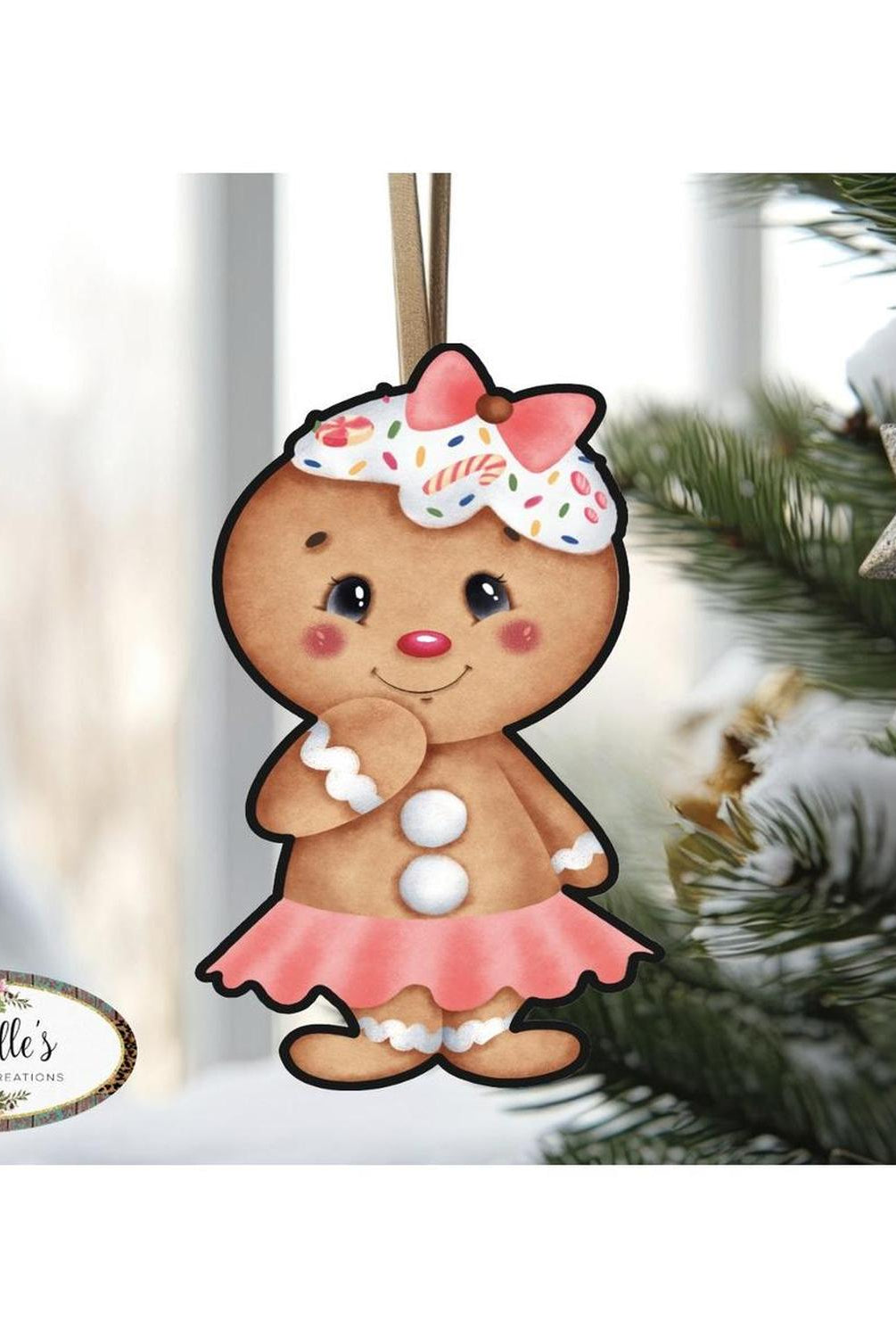 Gingerbread Girl Sweet Shoppe Sign GBG1- Wreath Enhancement
