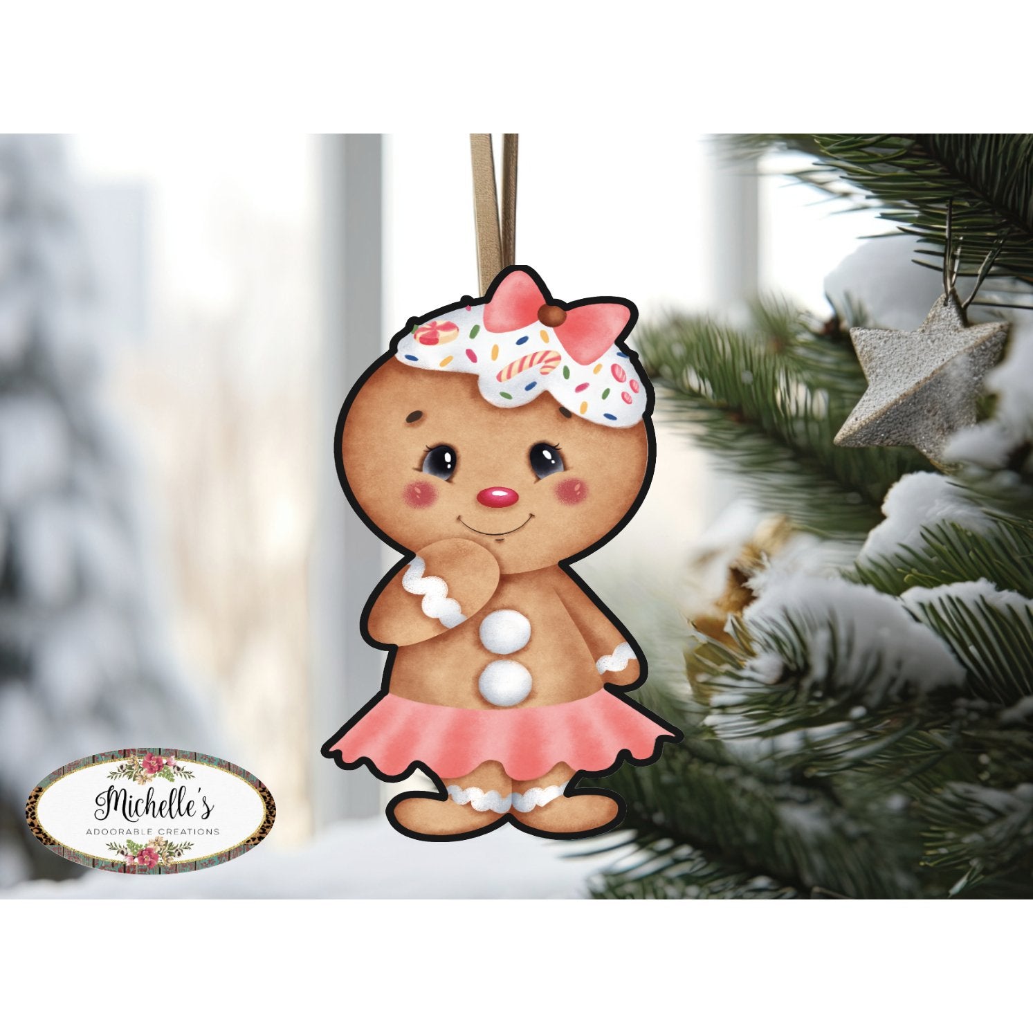Shop For Gingerbread Girl Sweet Shoppe Sign GBG1 - Wreath Enhancement at Michelle's aDOORable Creations