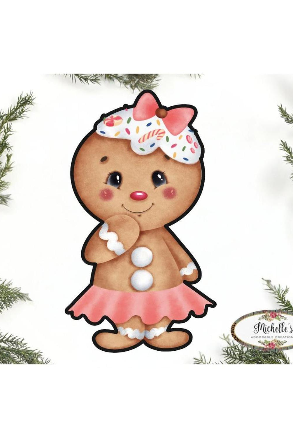 Gingerbread Girl Sweet Shoppe Sign GBG1- Wreath Enhancement