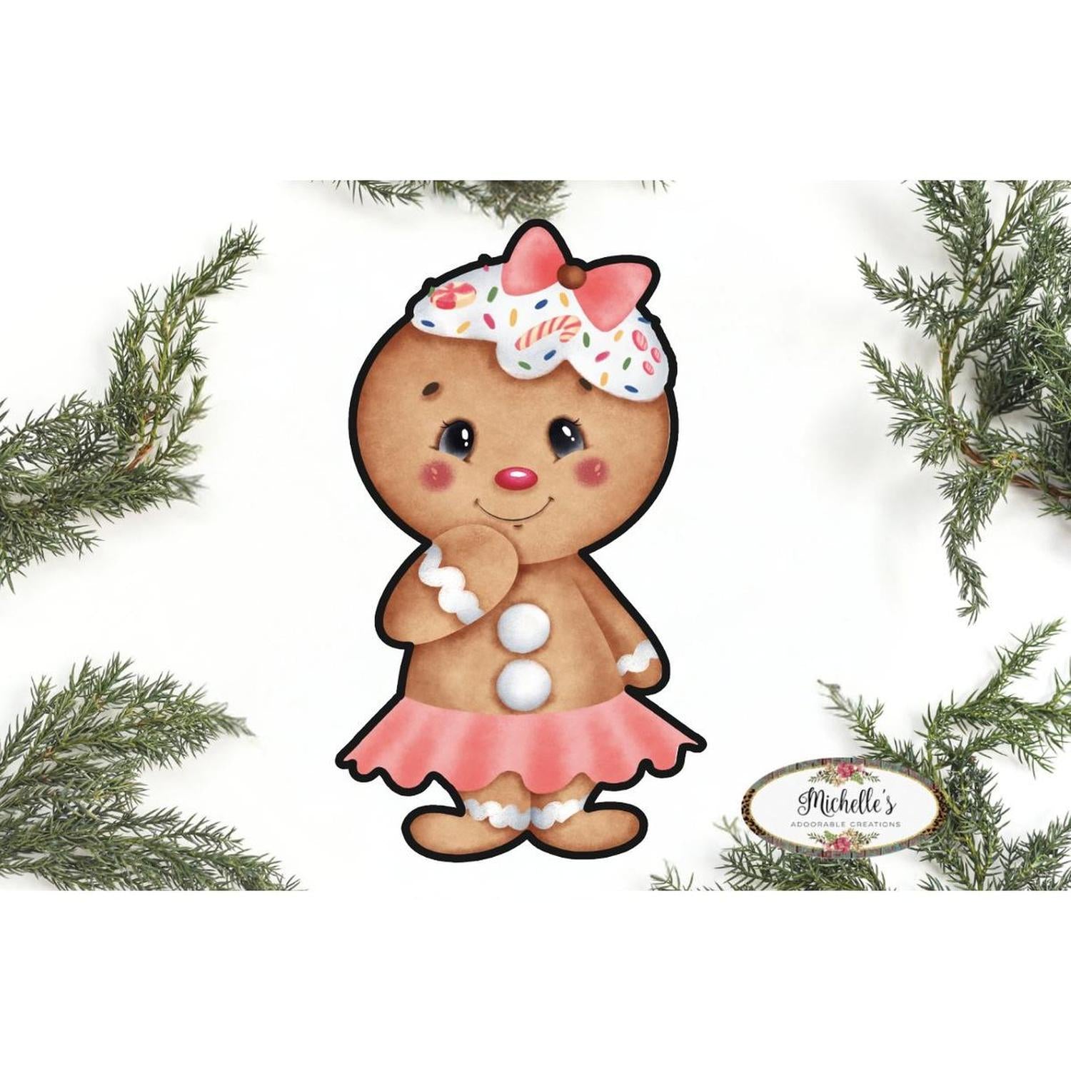 Shop For Gingerbread Girl Sweet Shoppe Sign GBG1 - Wreath Enhancement at Michelle's aDOORable Creations