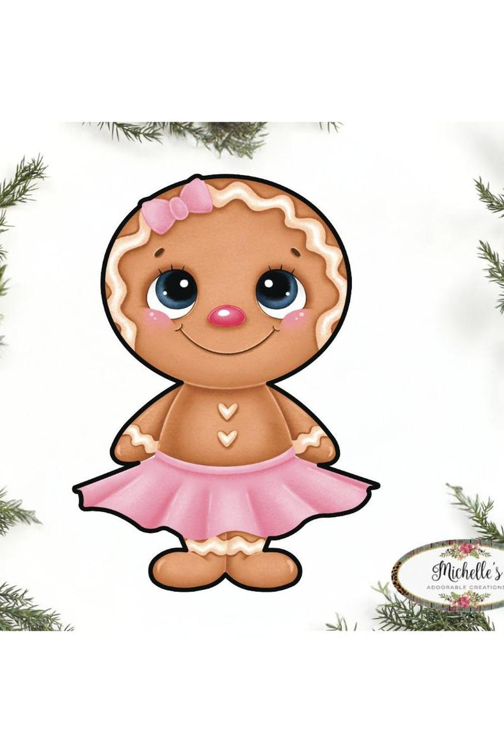 Gingerbread Girl Sweet Shoppe Sign GBG2- Wreath Enhancement