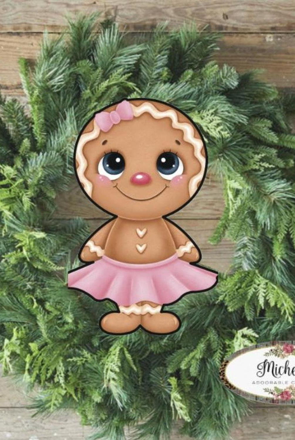 Gingerbread Girl Sweet Shoppe Sign GBG2- Wreath Enhancement