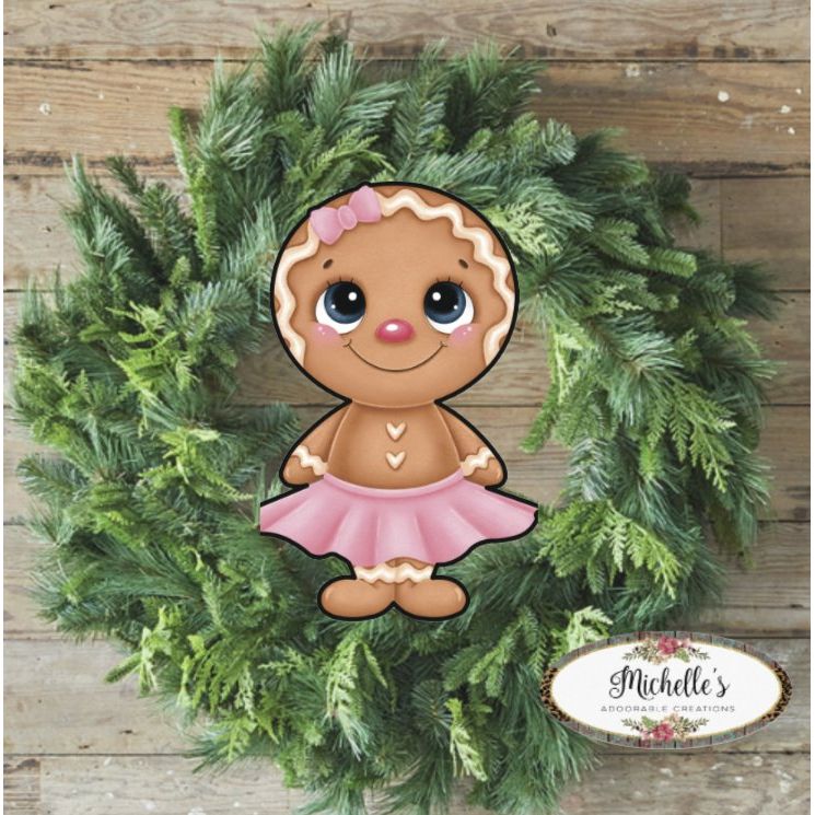 Shop For Gingerbread Girl Sweet Shoppe Sign GBG2 - Wreath Enhancement at Michelle's aDOORable Creations