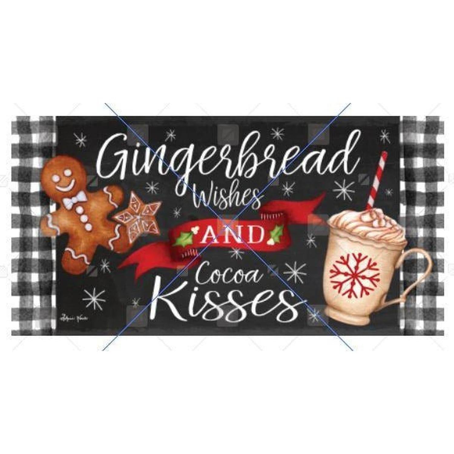 Shop For Gingerbread Wishes and Cocoa Kisses Sign - Wreath Enhancement at Michelle's aDOORable Creations