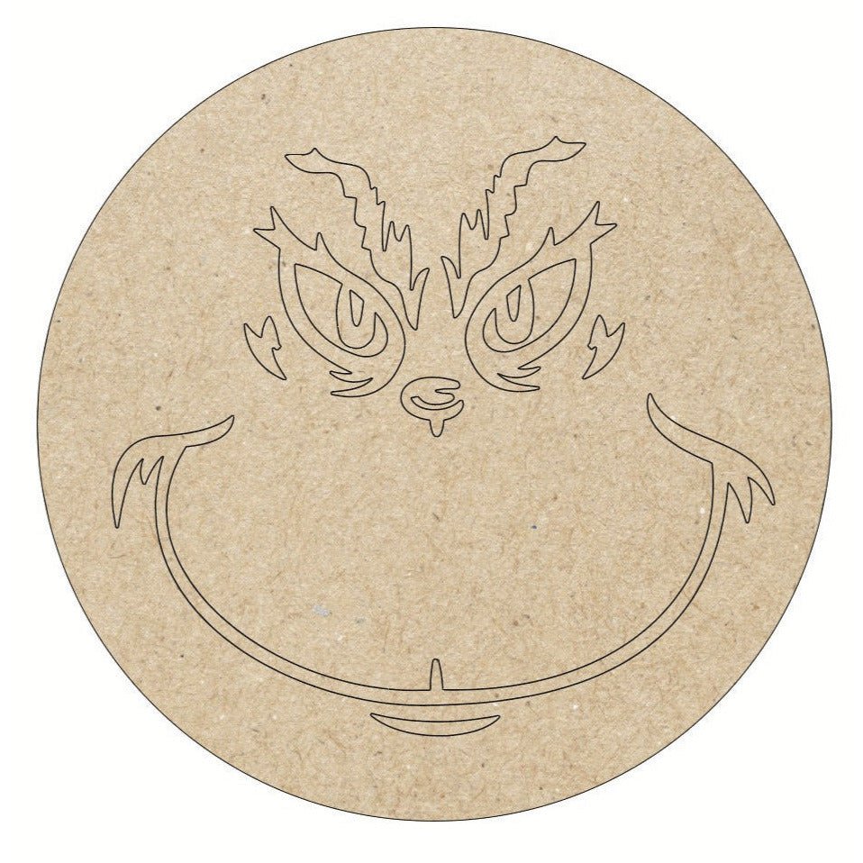 Shop For Green Monster Unfinished Wood Blank Door Hanger at Michelle's aDOORable Creations