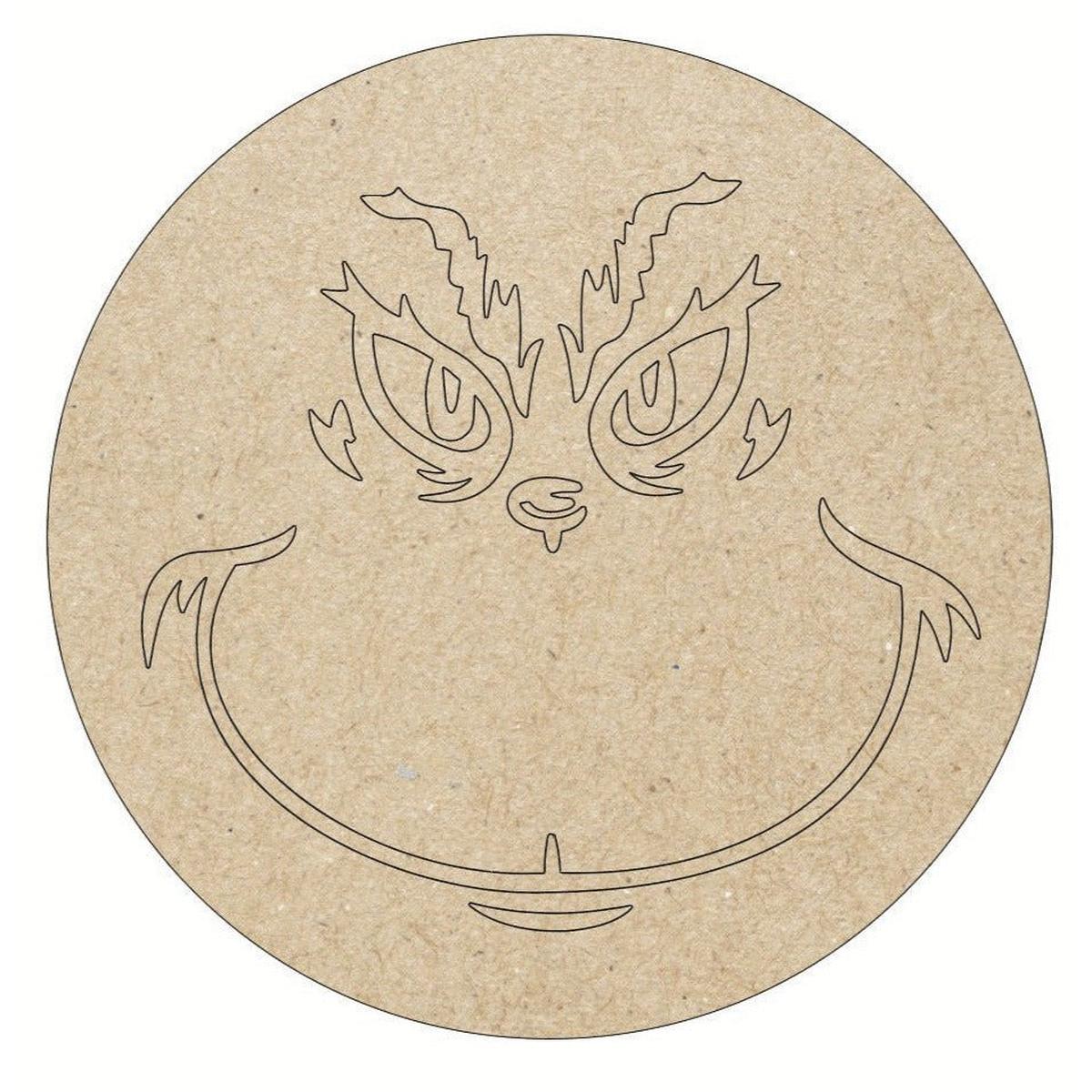 Shop For Green Monster Unfinished Wood Blank Door Hanger at Michelle's aDOORable Creations