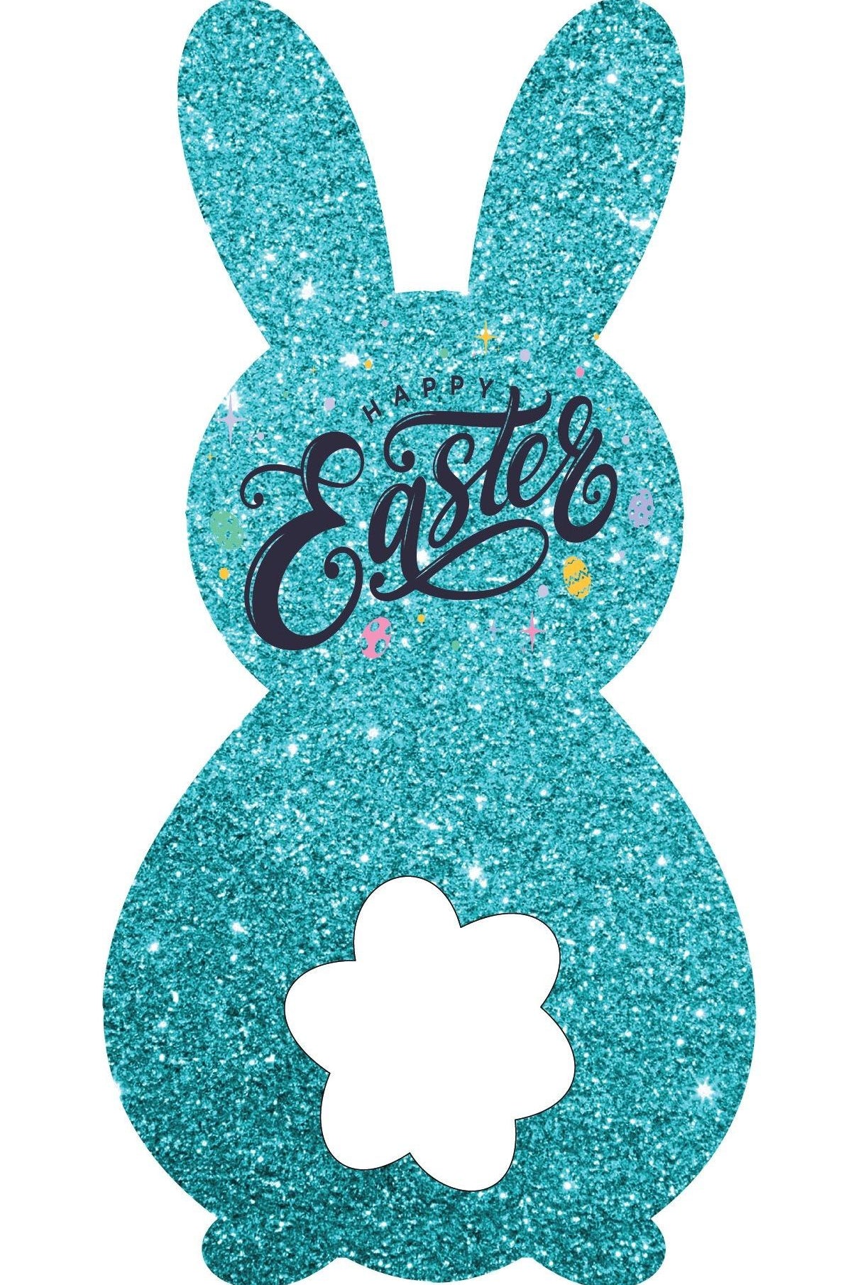 Happy Easter Metal Bunny Sign - Michelle's aDOORable Creations - Wooden/Metal Signs
