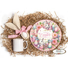 Shop For Happy Easter Pink Bunnies Egg Sign at Michelle's aDOORable Creations