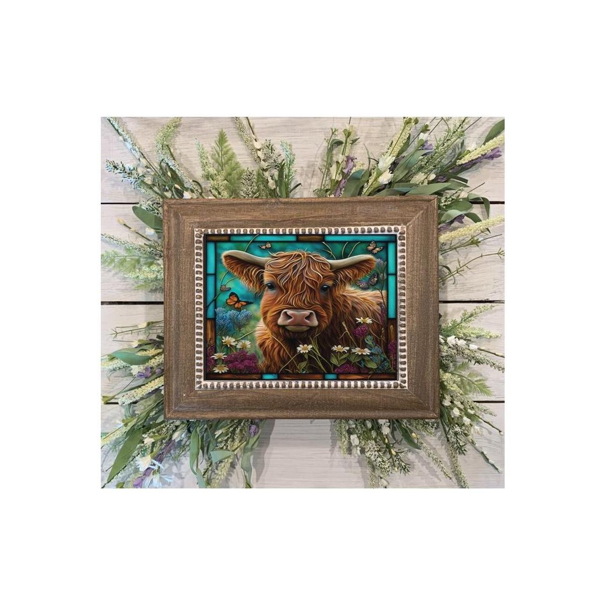 Shop For Highland Cow Butterfly Sign - Wreath Enhancement at Michelle's aDOORable Creations