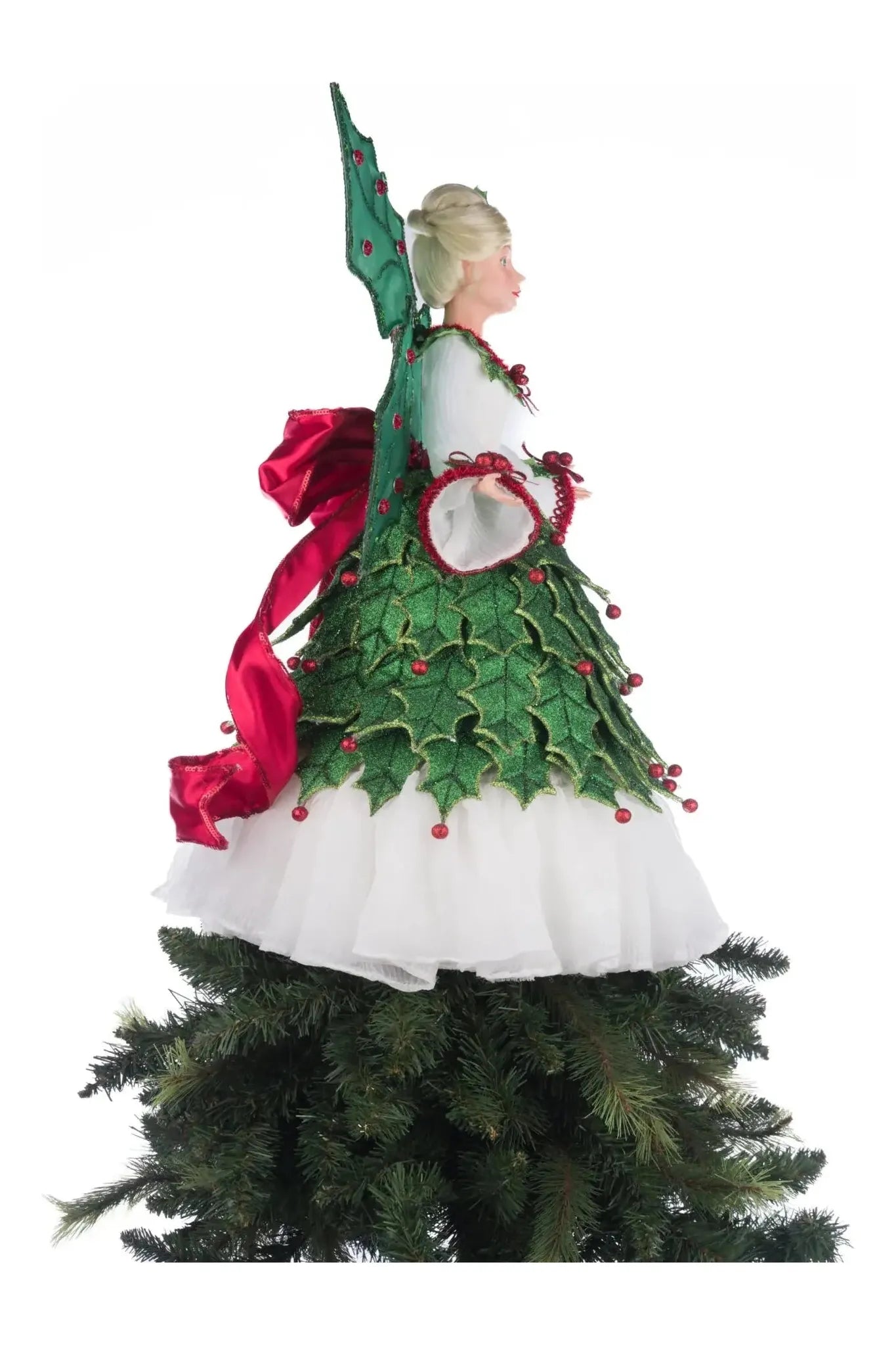 Holly Berry Fairy Tree Topper - Michelle's aDOORable Creations - Christmas Tree Topper