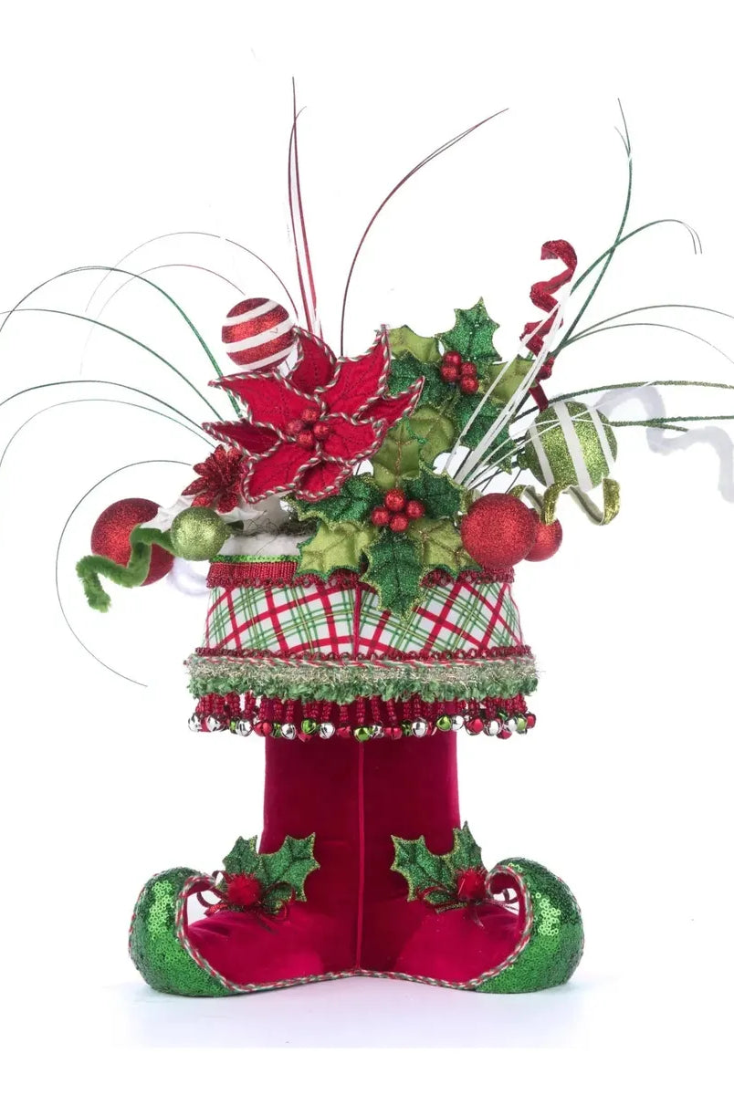 Shop For Holly Woods Elf Boots Tabletop Container at Michelle's aDOORable Creations