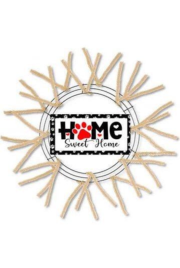 Home Sweet Home Paw Sign - Wreath Enhancement - Michelle's aDOORable Creations - Signature Signs