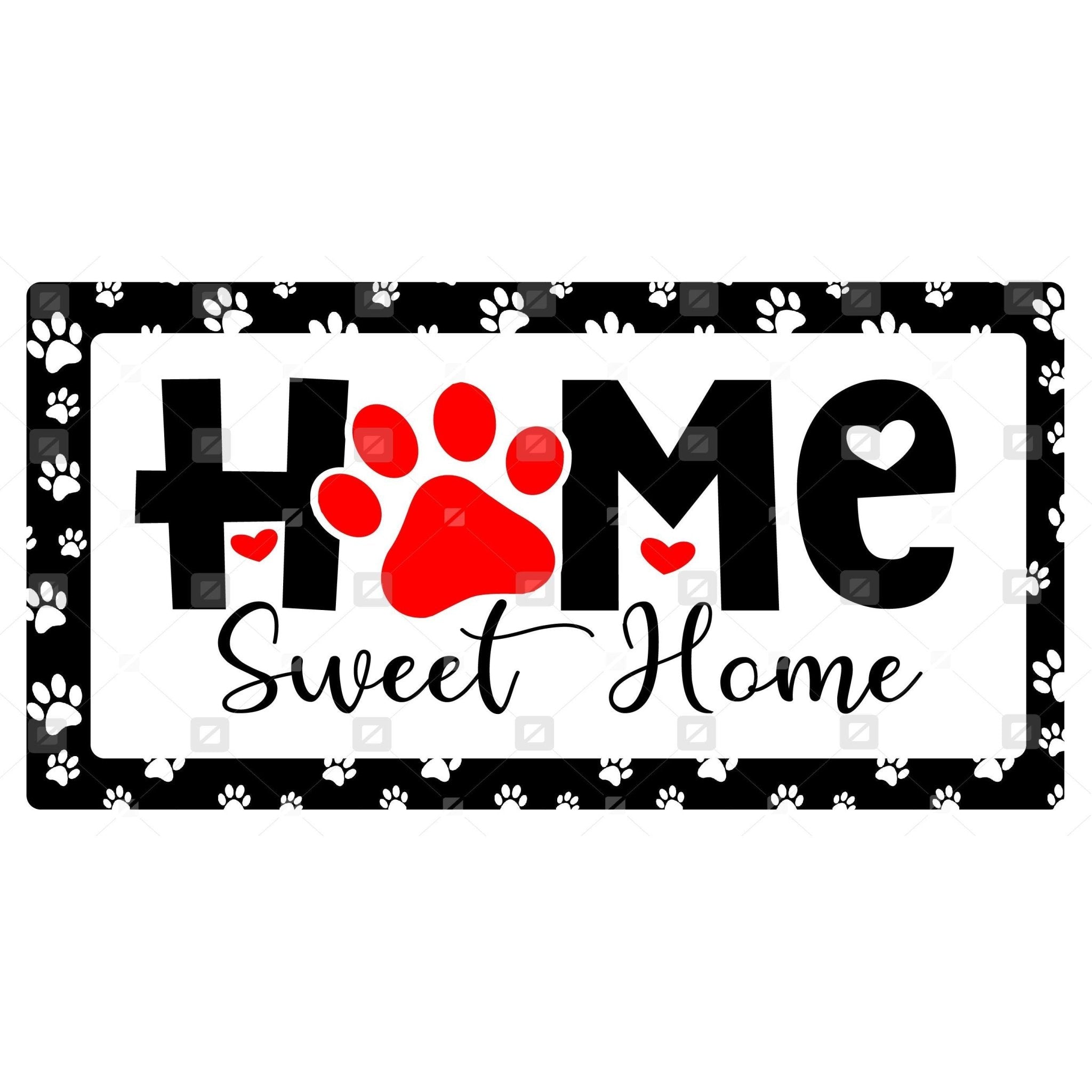 Shop For Home Sweet Home Paw Sign - Wreath Enhancement at Michelle's aDOORable Creations